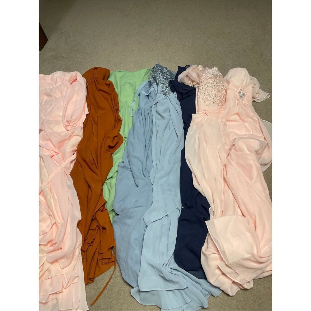 Box of 12 long evening dresses new different sizes